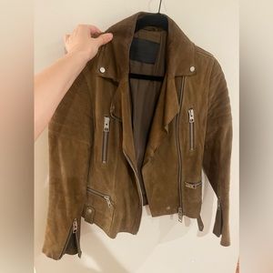 Vintage All Saint Moto Jacket in Suede